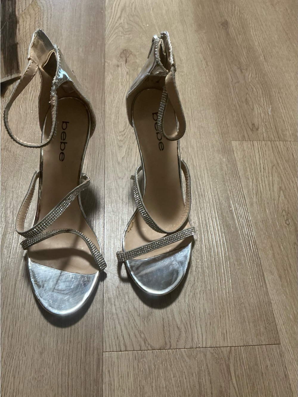 Bebe silver heels